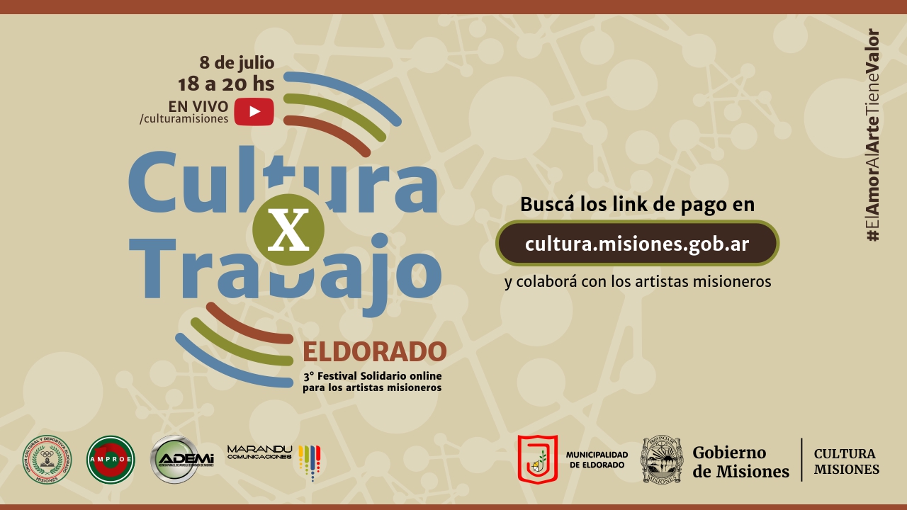 Eldorado será sede de la 3ra edición de Cultura X Trabajo