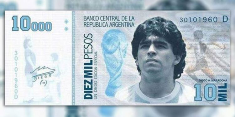 Diego Maradona: el billete del 10 quiere gambetear al tiempo