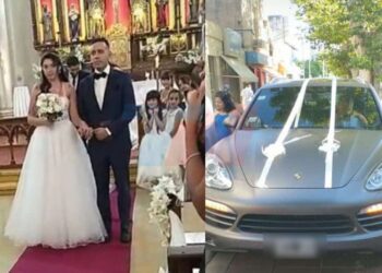 Los autos de la “boda narco”: el Porsche de la novia y el Audi incendiado de la familia asesinada