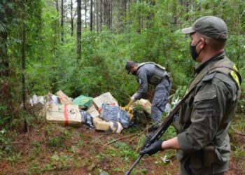 Secuestraron mas de tres mil kilos de marihuana en cercanía de Eldorado