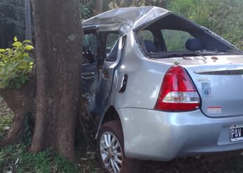 Violento accidente en la madrugada de hoy