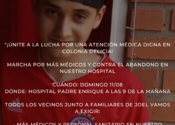Marcha por Joel: Este domingo, la comunidad de Colonia Delicia se movilizará por un mejor sistema de salud