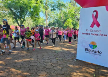 Comercios y oficinas “a tono” con el Mes Rosa en Eldorado