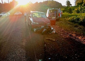 Accidente en la Ruta 17: Colisión entre automóvil y moto deja a un herido