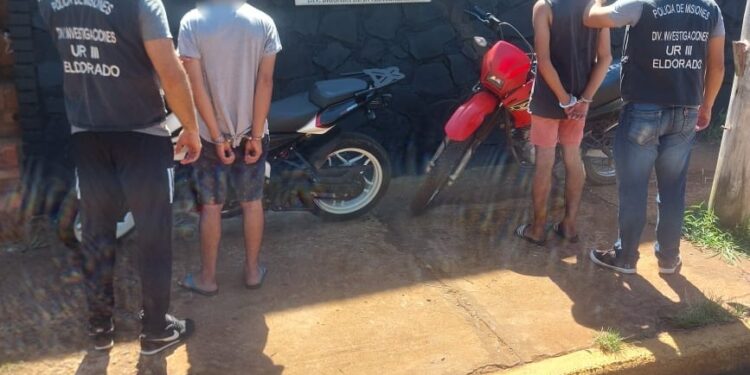 Detenidos por realizar enduro ilegal con motocicletas robadas en Eldorado