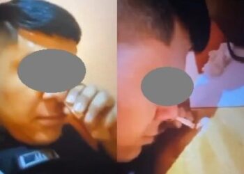 Escándalo en Misiones: un policía fue grabado consumiendo una sustancia blanca dentro de una dependencia