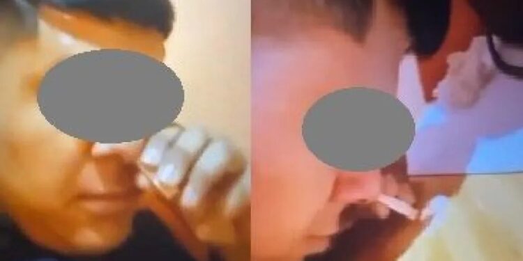 Escándalo en Misiones: un policía fue grabado consumiendo una sustancia blanca dentro de una dependencia