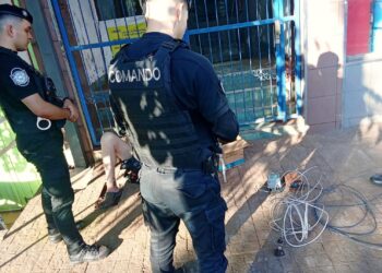 Detuvieron a un hombre que robaba cables del tendido eléctrico en Eldorado