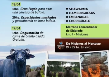 Sabores y tradición: el búfalo será protagonista de un fin de semana único en Eldorado